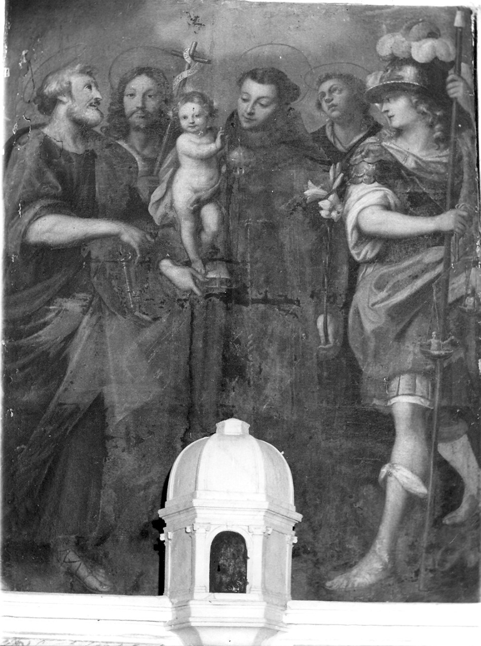 Santi (dipinto, opera isolata) di Agostino di Santo Agostino (sec. XVII)