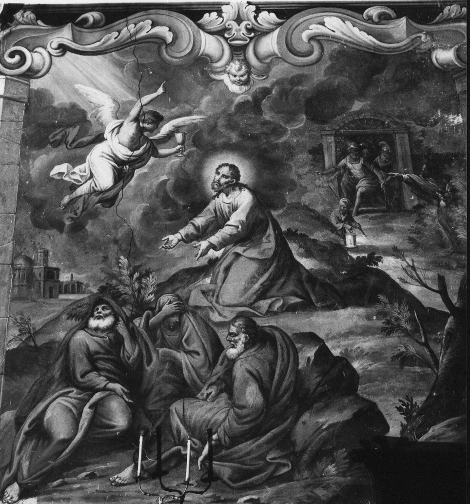 agonia di Cristo (dipinto, elemento d'insieme) di Sasso Giovanni Francesco (attribuito) (sec. XVIII)