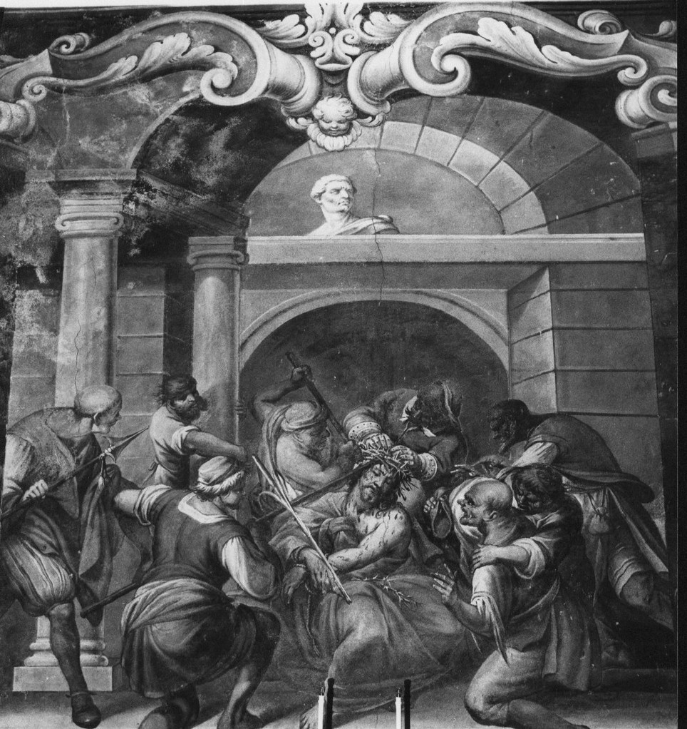incoronazione di spine (dipinto, elemento d'insieme) di Sasso Giovanni Francesco (attribuito) (sec. XVIII)