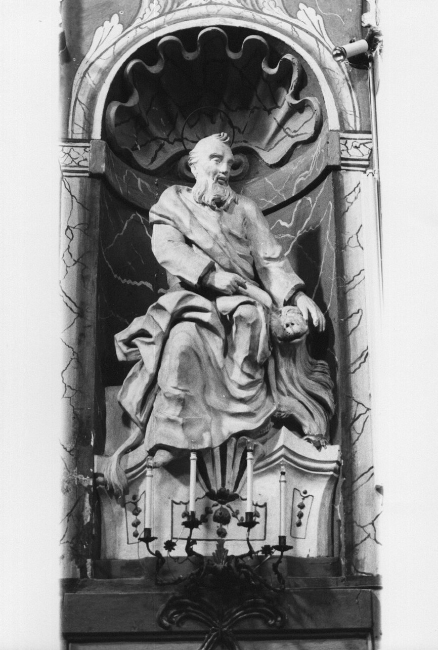 San Marco Evangelista (scultura, elemento d'insieme) di Casella Andrea (attribuito) (sec. XVIII)