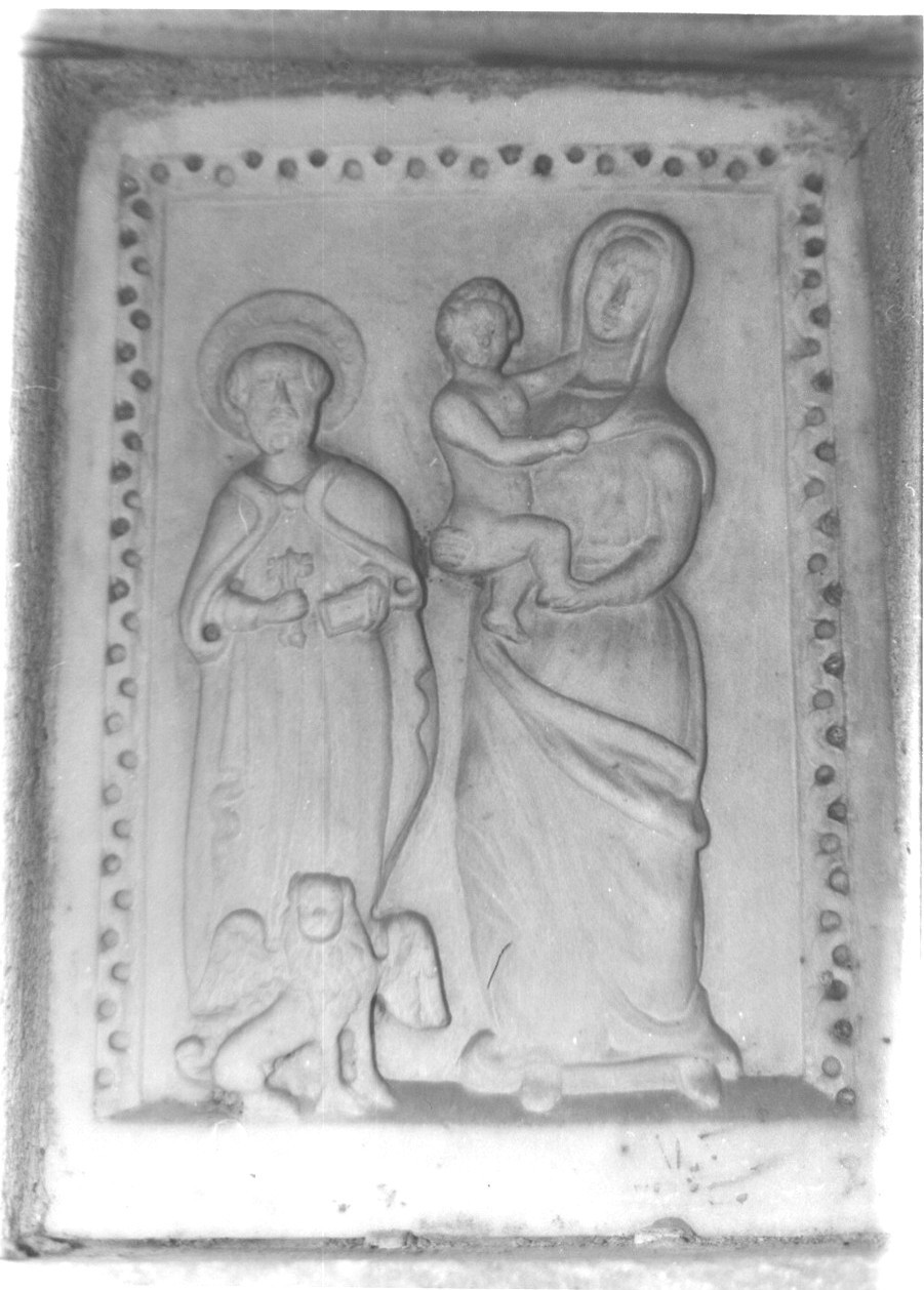 Madonna con Bambino e San Pietro (edicola, opera isolata) - bottega tosco-ligure (secc. XVII/ XVIII)