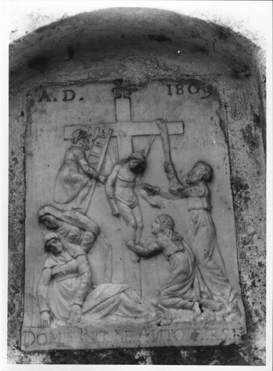 deposizione di Cristo dalla croce (edicola, opera isolata) - bottega tosco-ligure (sec. XIX)