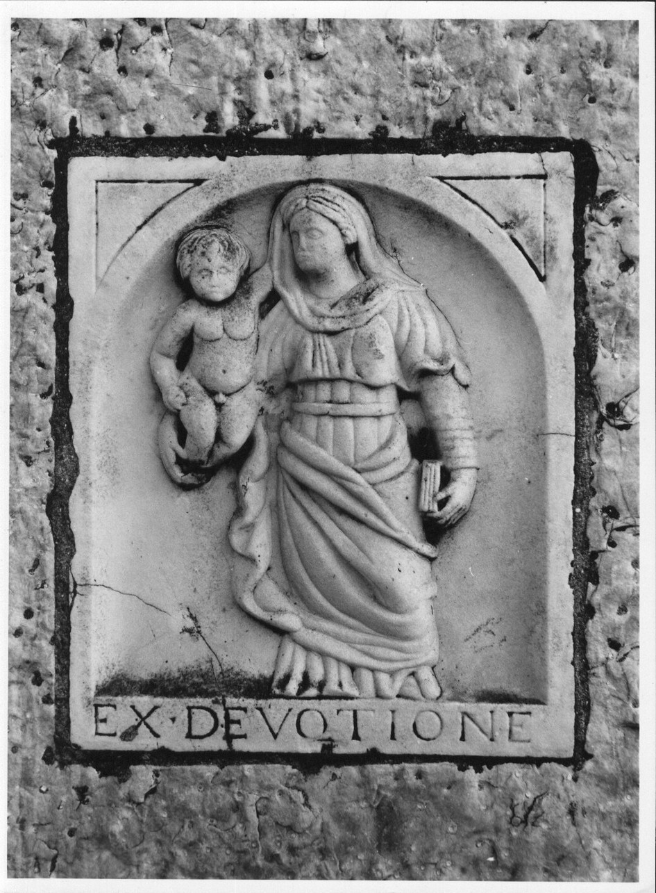 Madonna con Bambino (edicola, opera isolata) - bottega tosco-ligure (secc. XVI/ XVII)