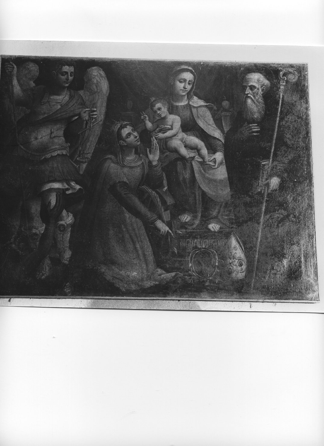 Madonna con Bambino e Santi (dipinto, opera isolata) - ambito ligure (metà sec. XVI)