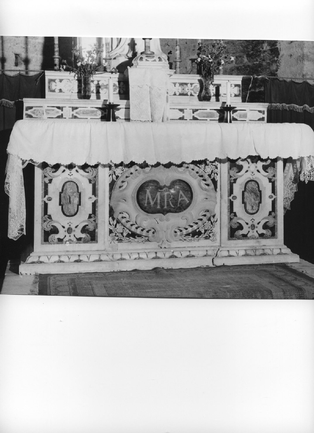 altare maggiore, opera isolata - bottega ligure (fine/inizio secc. XVII/ XVIII)