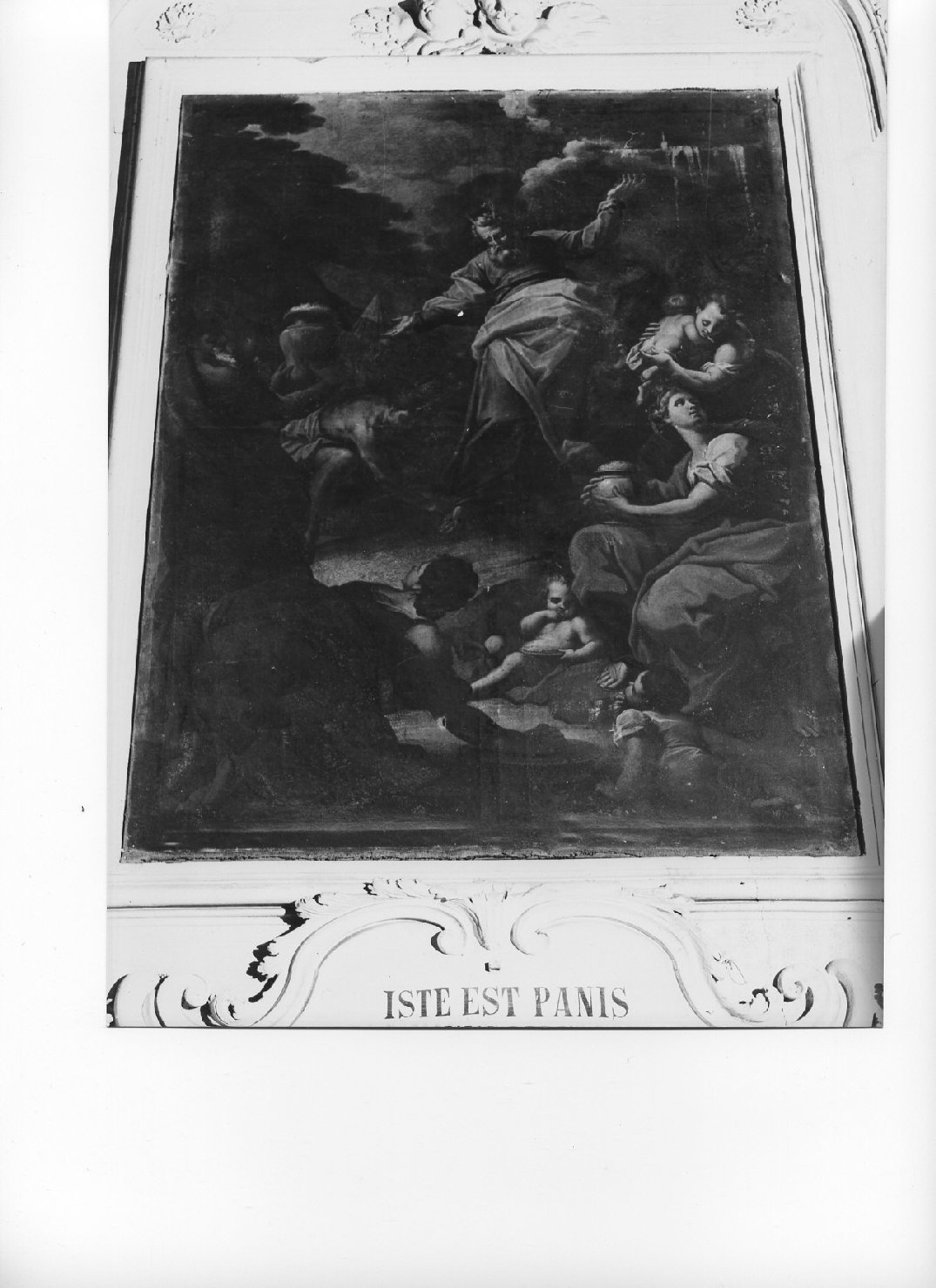 Mosè e la raccolta della manna (dipinto, opera isolata) di Carrega Maurizio (attribuito), Carrega Francesco (attribuito) (seconda metà sec. XVIII)
