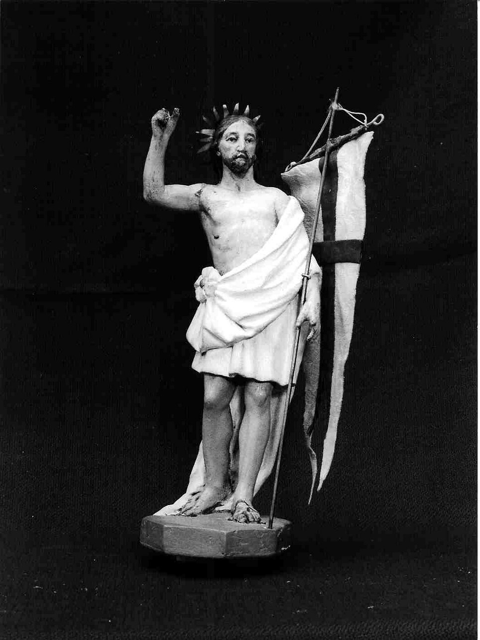 Cristo risorto (statuetta, pendant) - bottega ligure (secc. XVIII/ XIX)