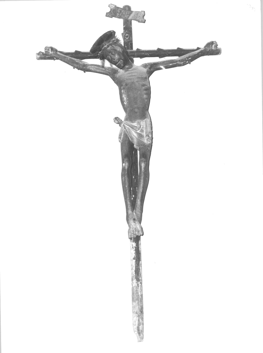 Cristo crocifisso (croce processionale, opera isolata) - bottega ligure (inizio sec. XV)