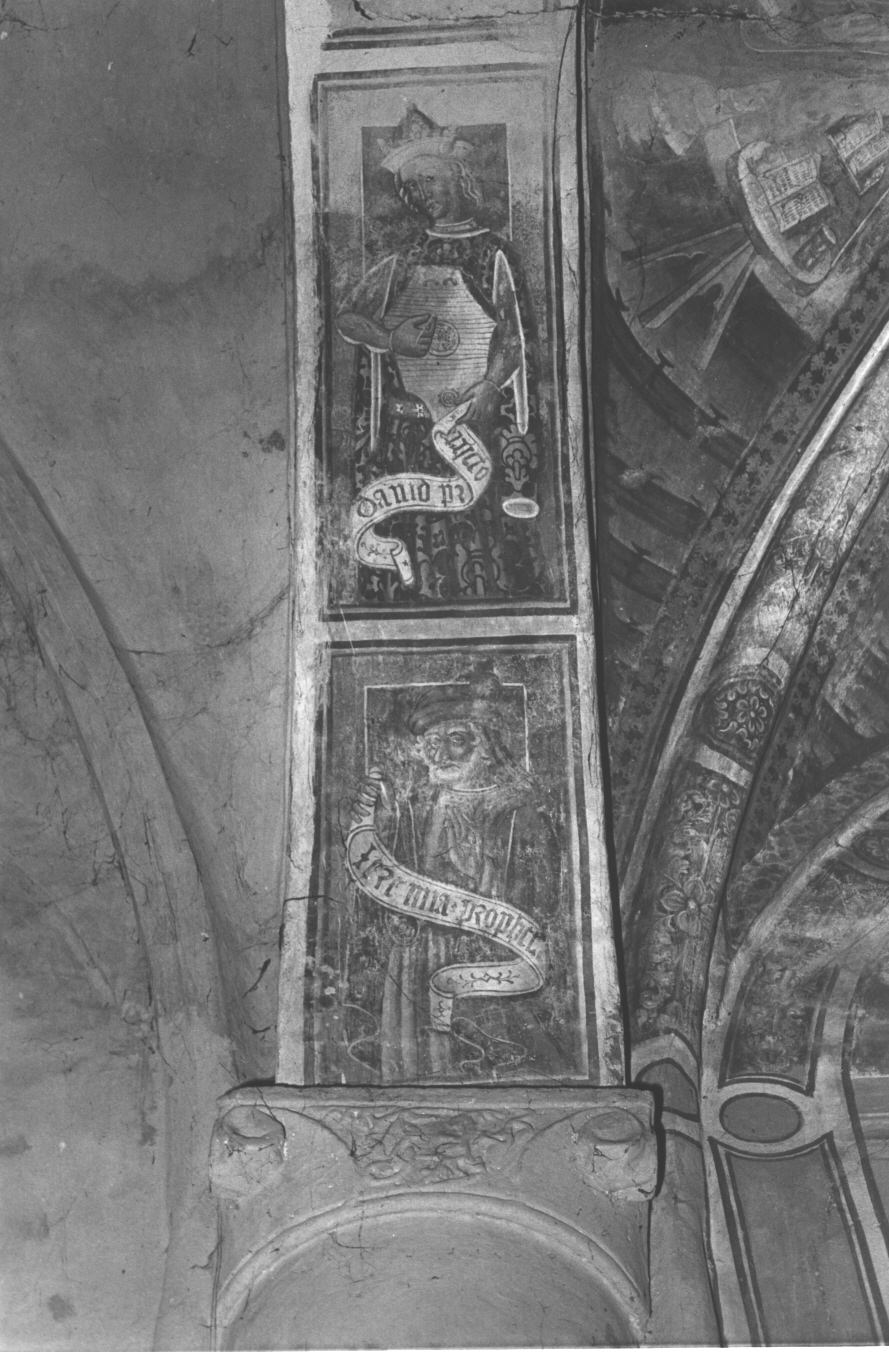 David suona l'arpa (dipinto, elemento d'insieme) - ambito piemontese (metà sec. XV)
