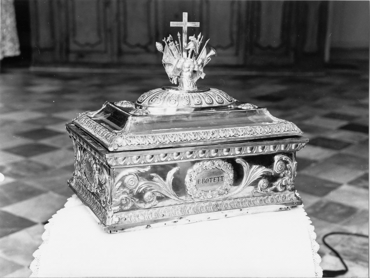 reliquiario a teca, opera isolata di Ansaldo Giovanni (sec. XIX)