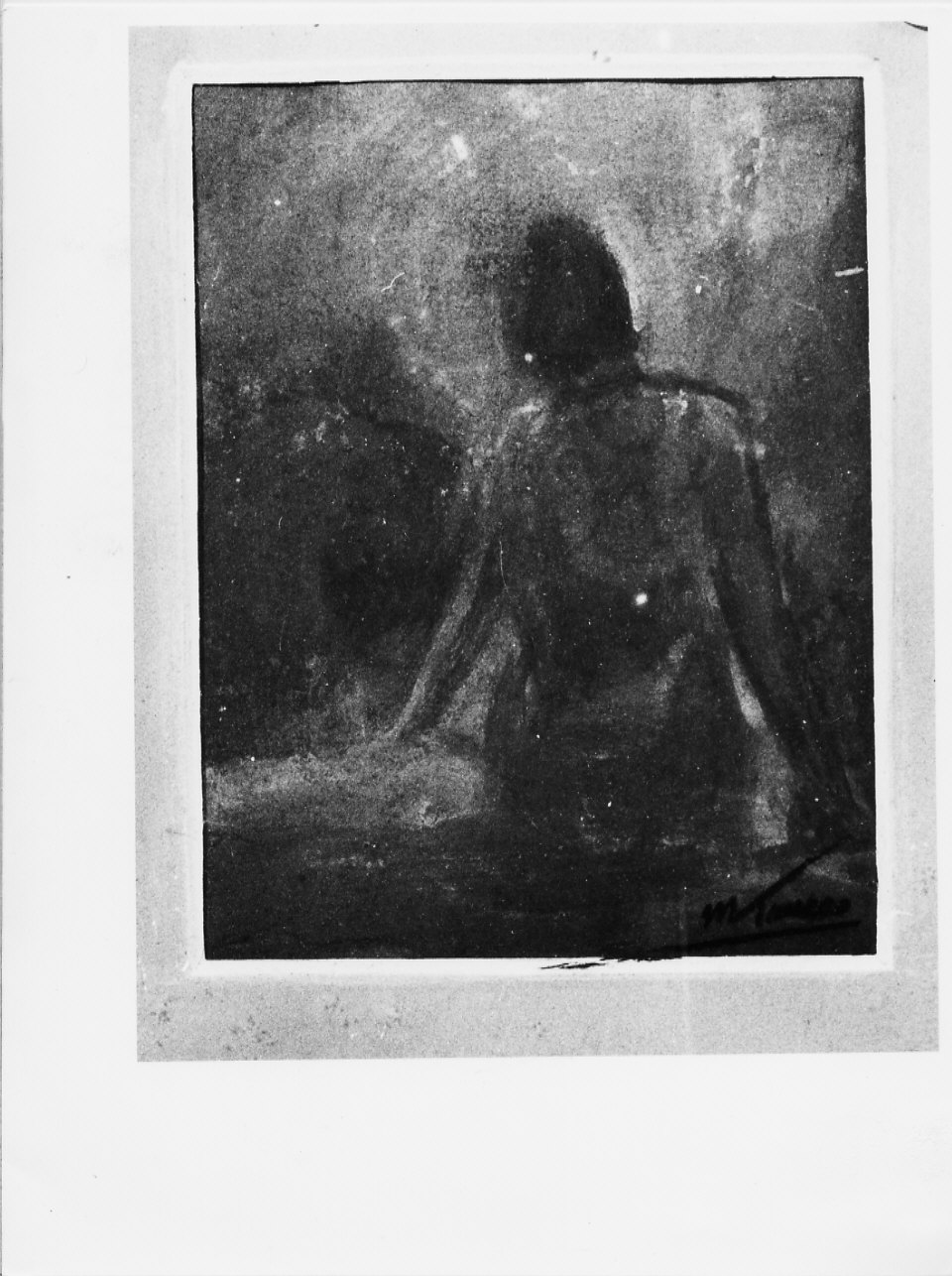 Contemplazione, figura femminile (dipinto, opera isolata) di Trucco Manlio (sec. XX)