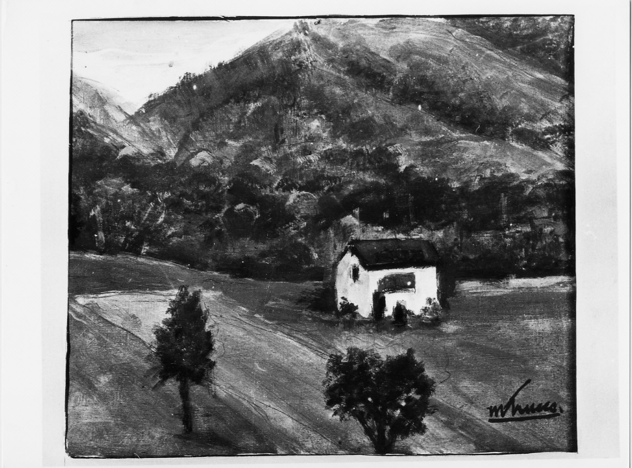 Merana, paesaggio rurale (dipinto, opera isolata) di Trucco Manlio (sec. XX)