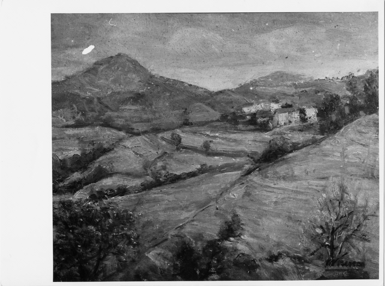 Merana. Paesaggio, paesaggio rurale (dipinto, opera isolata) di Trucco Manlio (sec. XX)