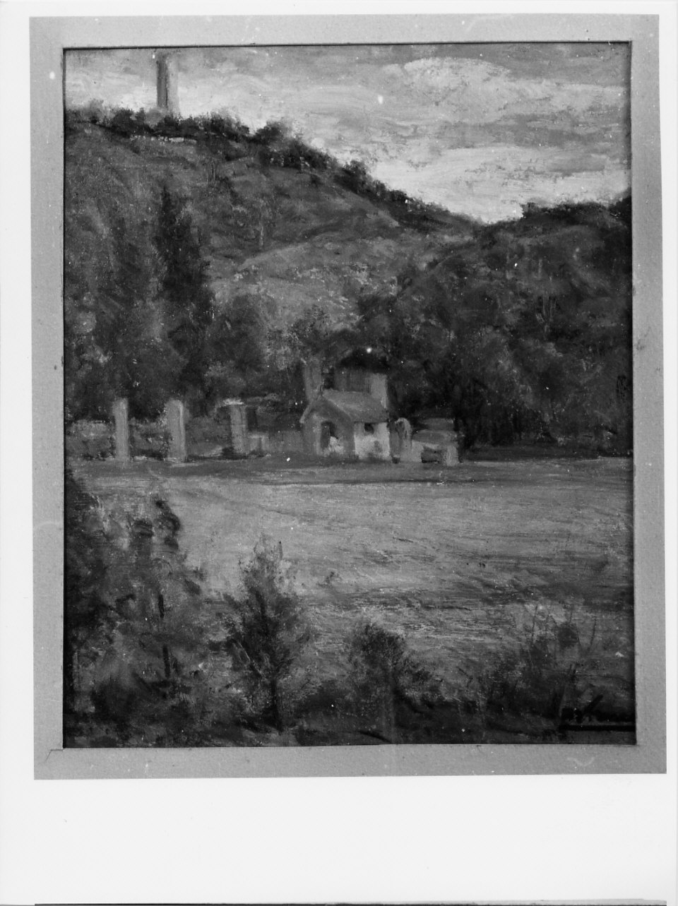 Lescheia, paesaggio autunnale (dipinto, opera isolata) di Trucco Manlio (sec. XX)