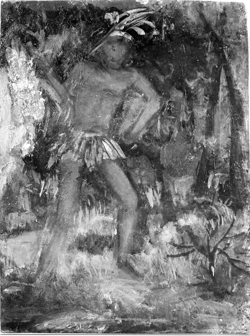 Indio Tupinambà, figura maschile (dipinto, opera isolata) di Trucco Manlio (sec. XX)