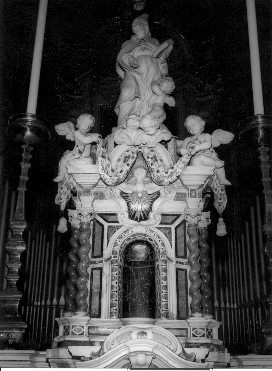 tabernacolo - a frontale architettonico, elemento d'insieme - bottega ligure (fine sec. XVI)