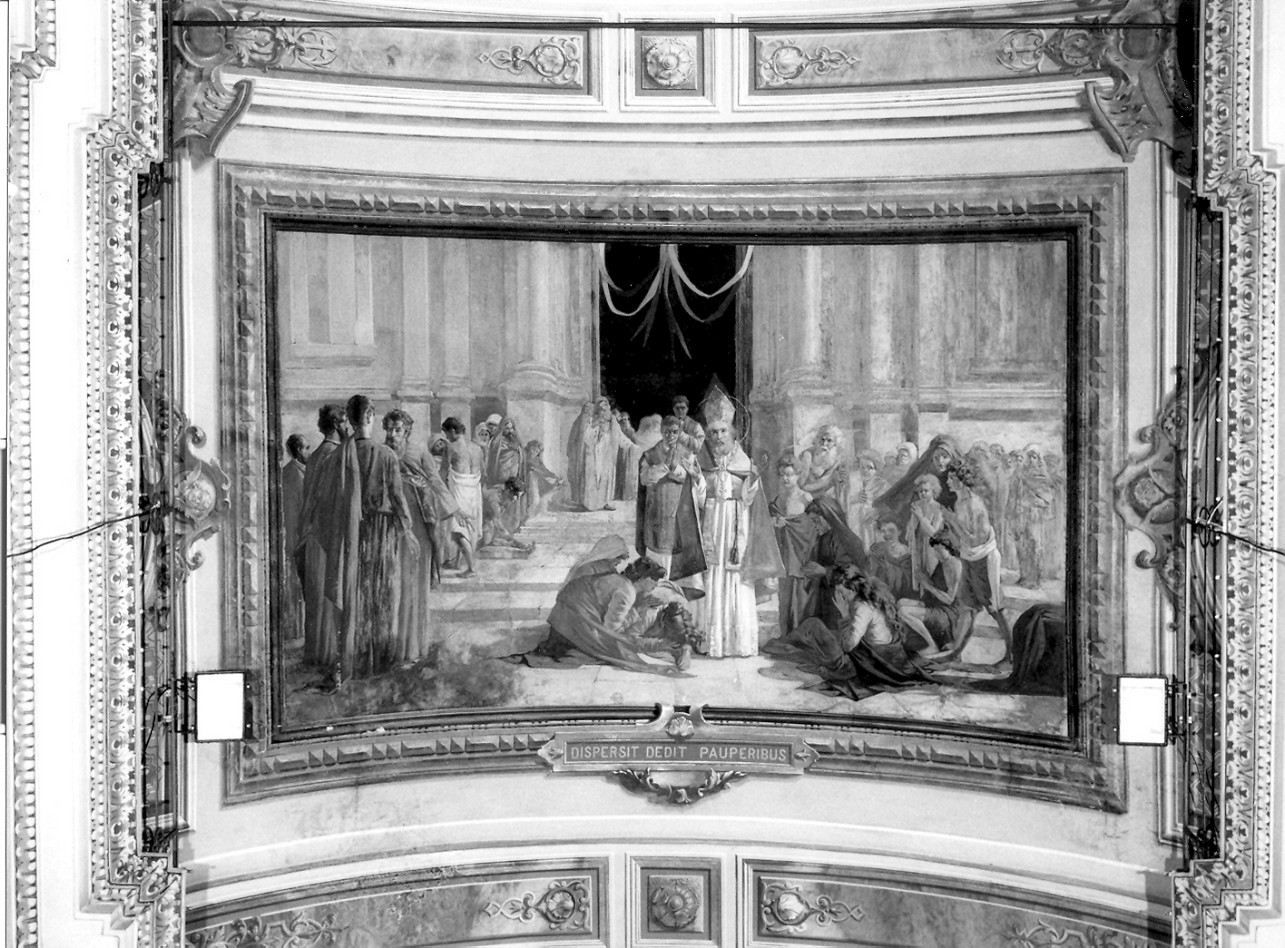 storie della vita di Sant'Ambrogio (dipinto, complesso decorativo) di Graffigna Gerolamo (fine/inizio secc. XIX/ XX)