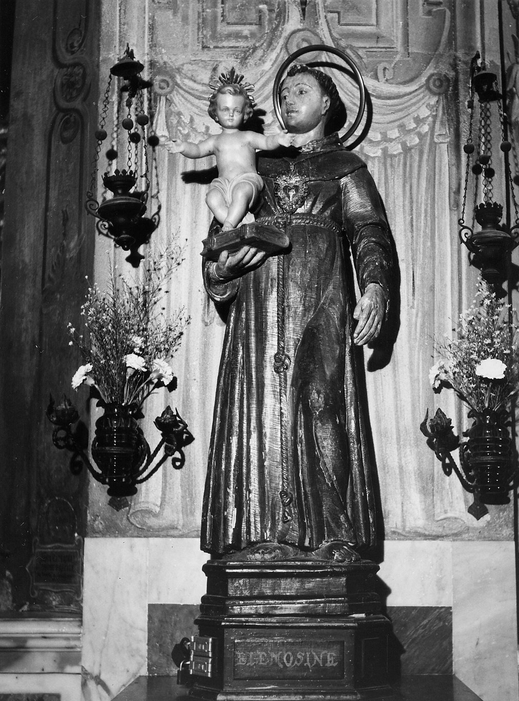 Sant'Antonio (statua, opera isolata) - bottega ligure (sec. XVII)