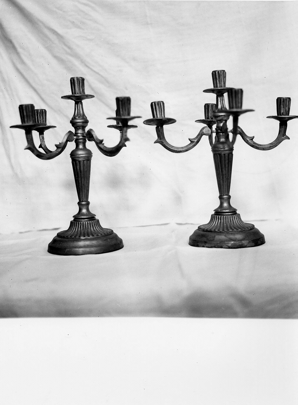 candeliere, coppia - bottega ligure (secc. XVII/ XVIII)