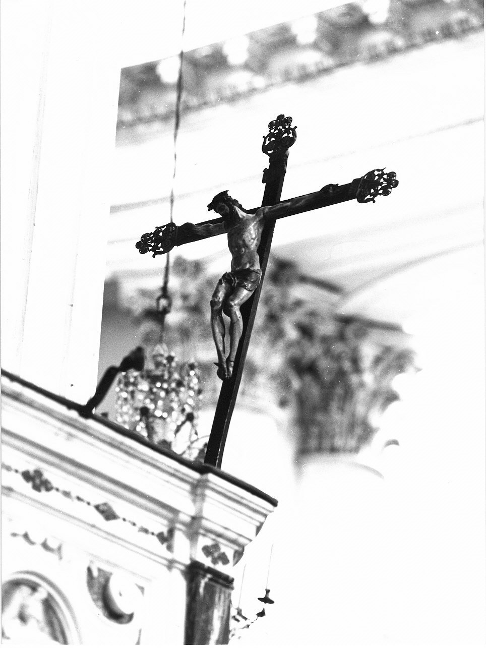 Cristo crocifisso (croce del pulpito, opera isolata) - bottega ligure (fine/inizio secc. XVIII/ XIX)