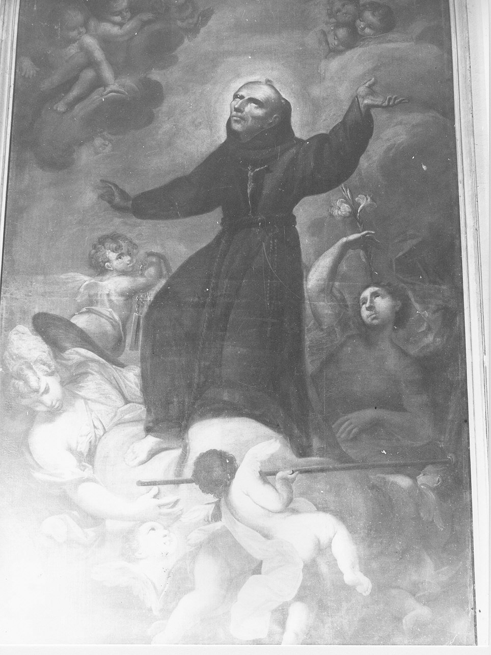 gloria di San Leonardo da Porto Maurizio (dipinto, opera isolata) di Massabò Leonardo (seconda metà sec. XIX)
