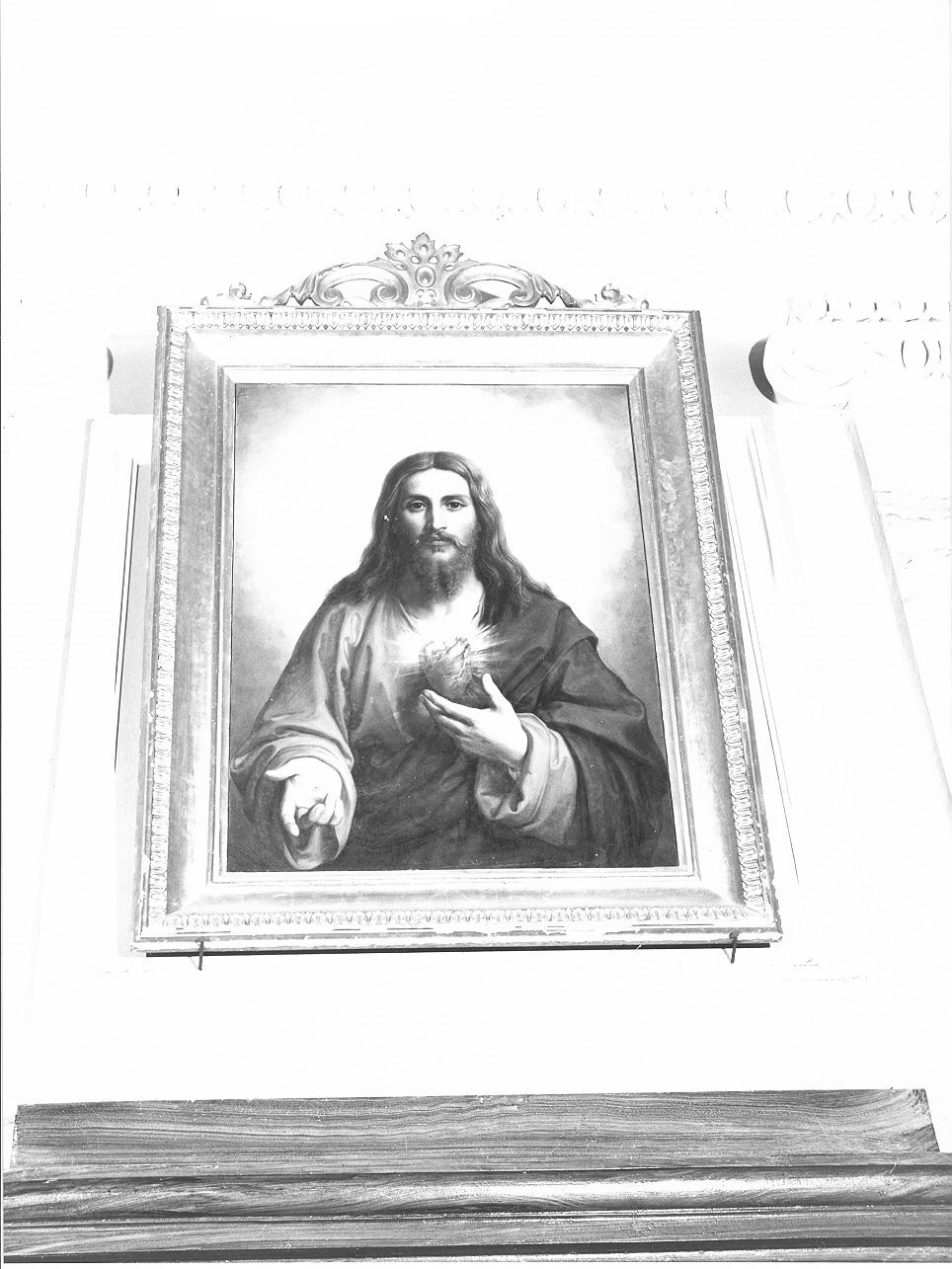 Sacro Cuore di Gesù (dipinto, opera isolata) di Podesti Francesco (attribuito) (terzo quarto sec. XIX)