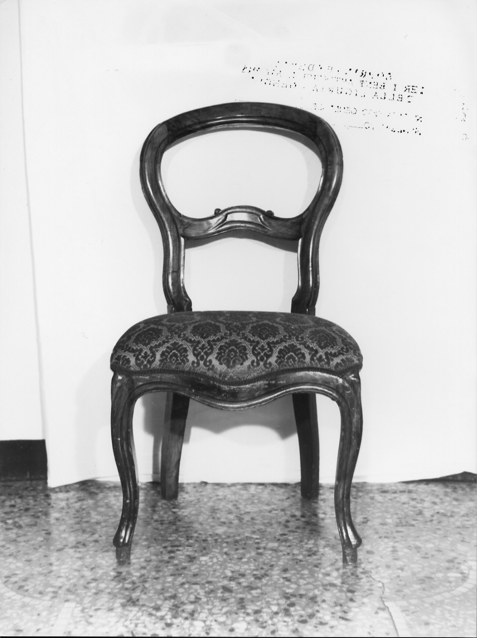 sedia, opera isolata - bottega ligure (metà sec. XIX)