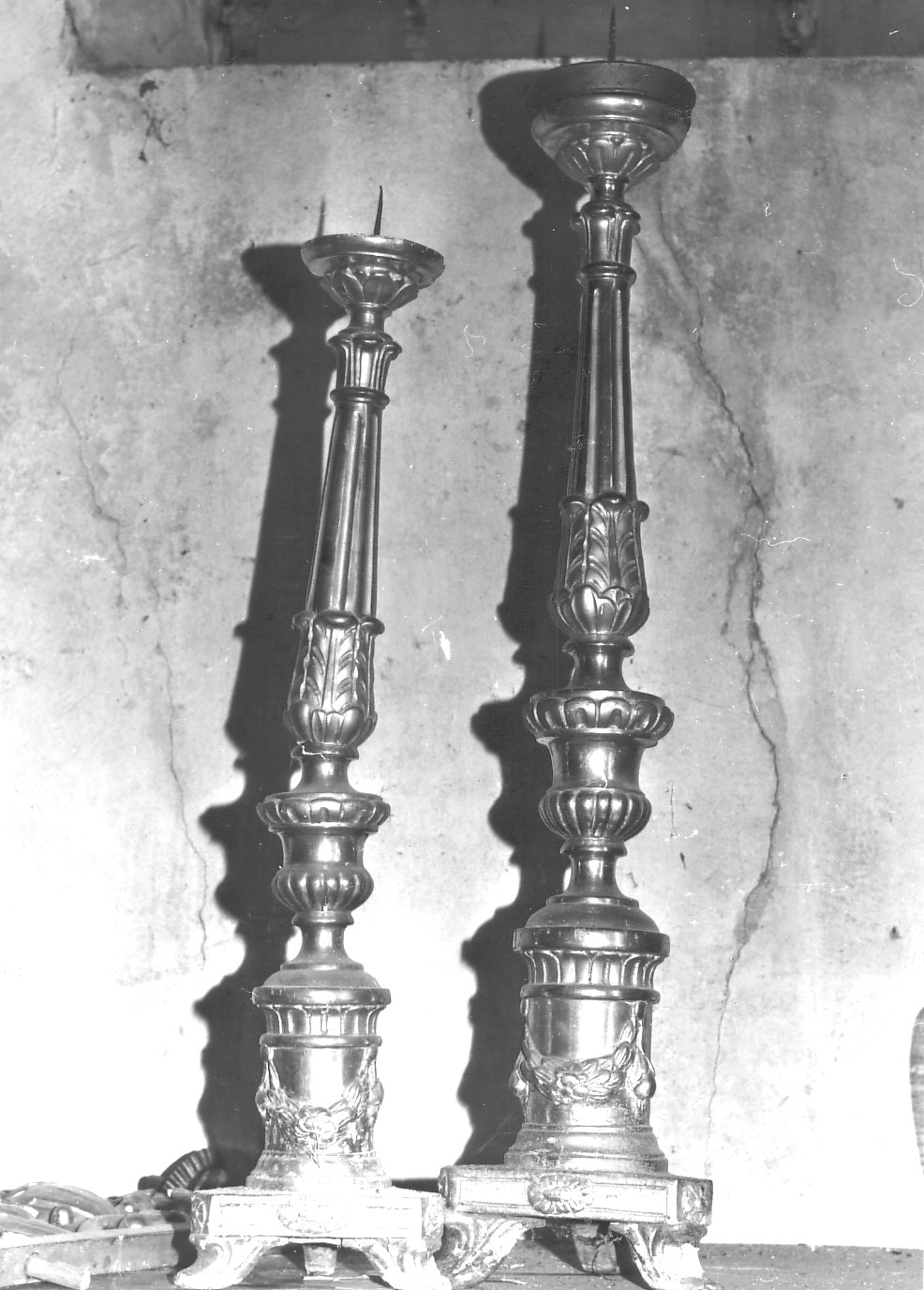candeliere d'altare, serie - PRODUZIONE LIGURE (seconda metà sec. XIX)