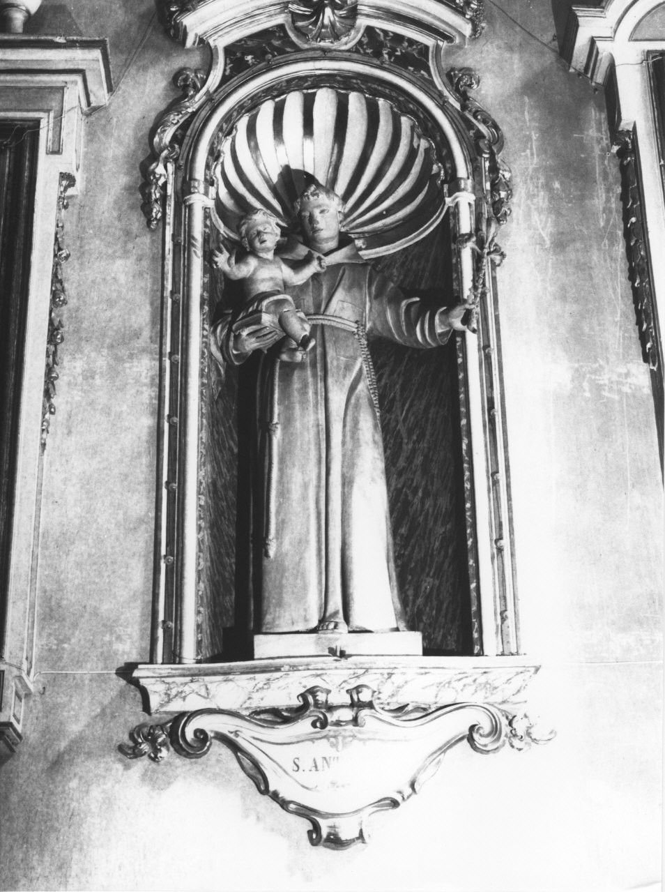 Sant'Antonio da Padova (statua, elemento d'insieme) di Notari Pietro, Notari Stefano (inizio sec. XIX)