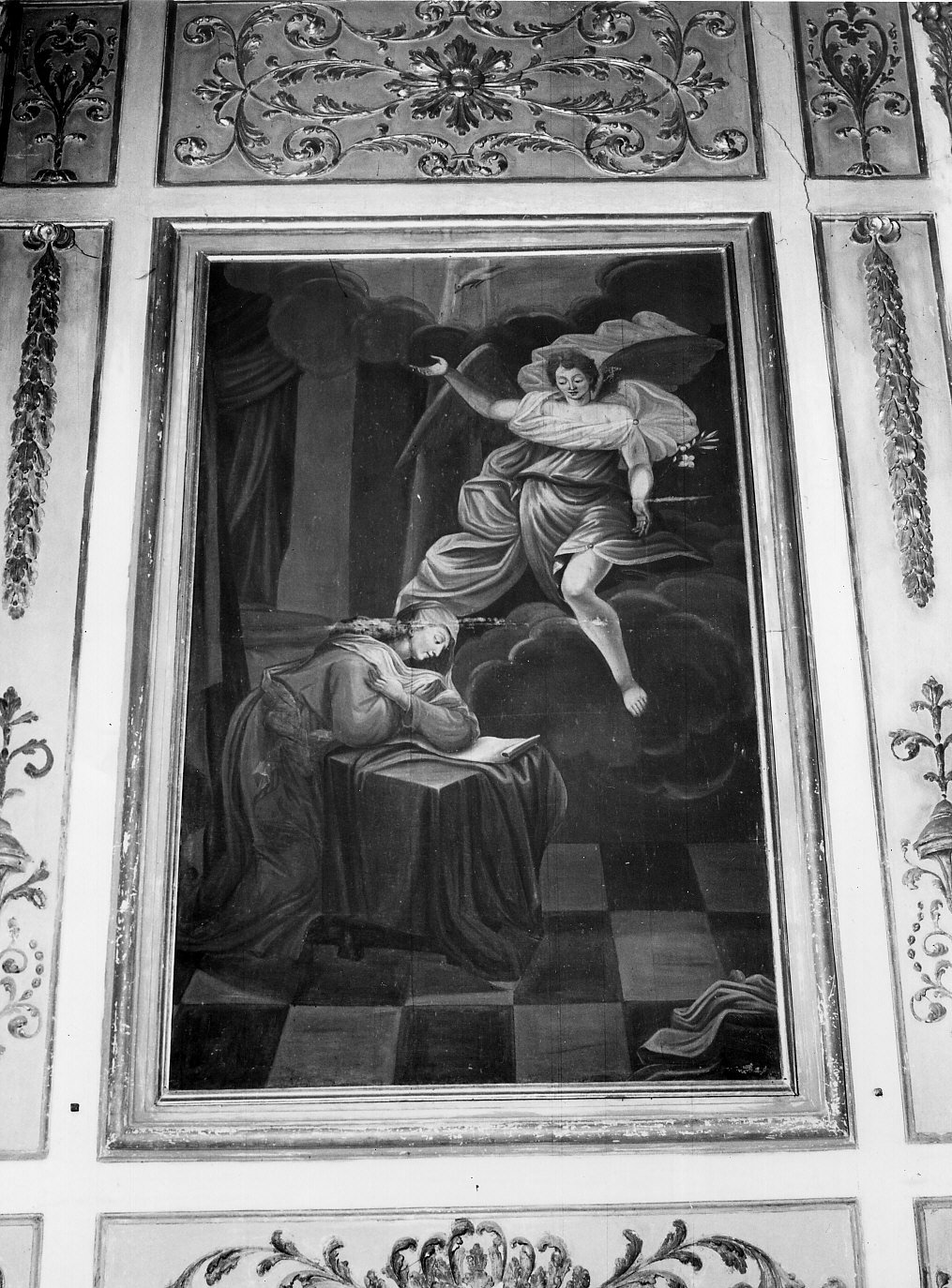 Annunciazione (dipinto, elemento d'insieme) di Canepa Serafino (sec. XIX)