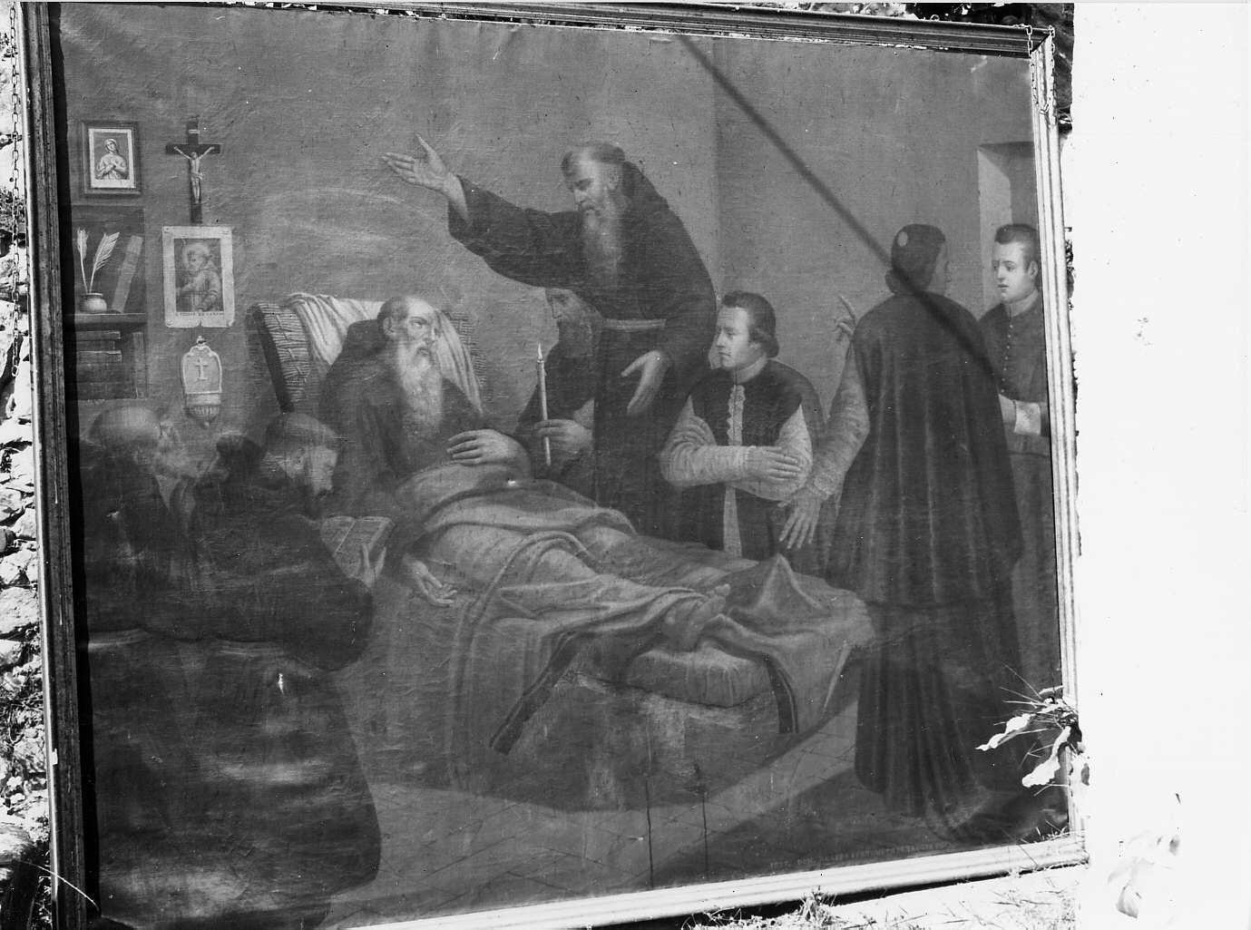 morte di un frate (dipinto, opera isolata) - ambito ligure (sec. XIX)
