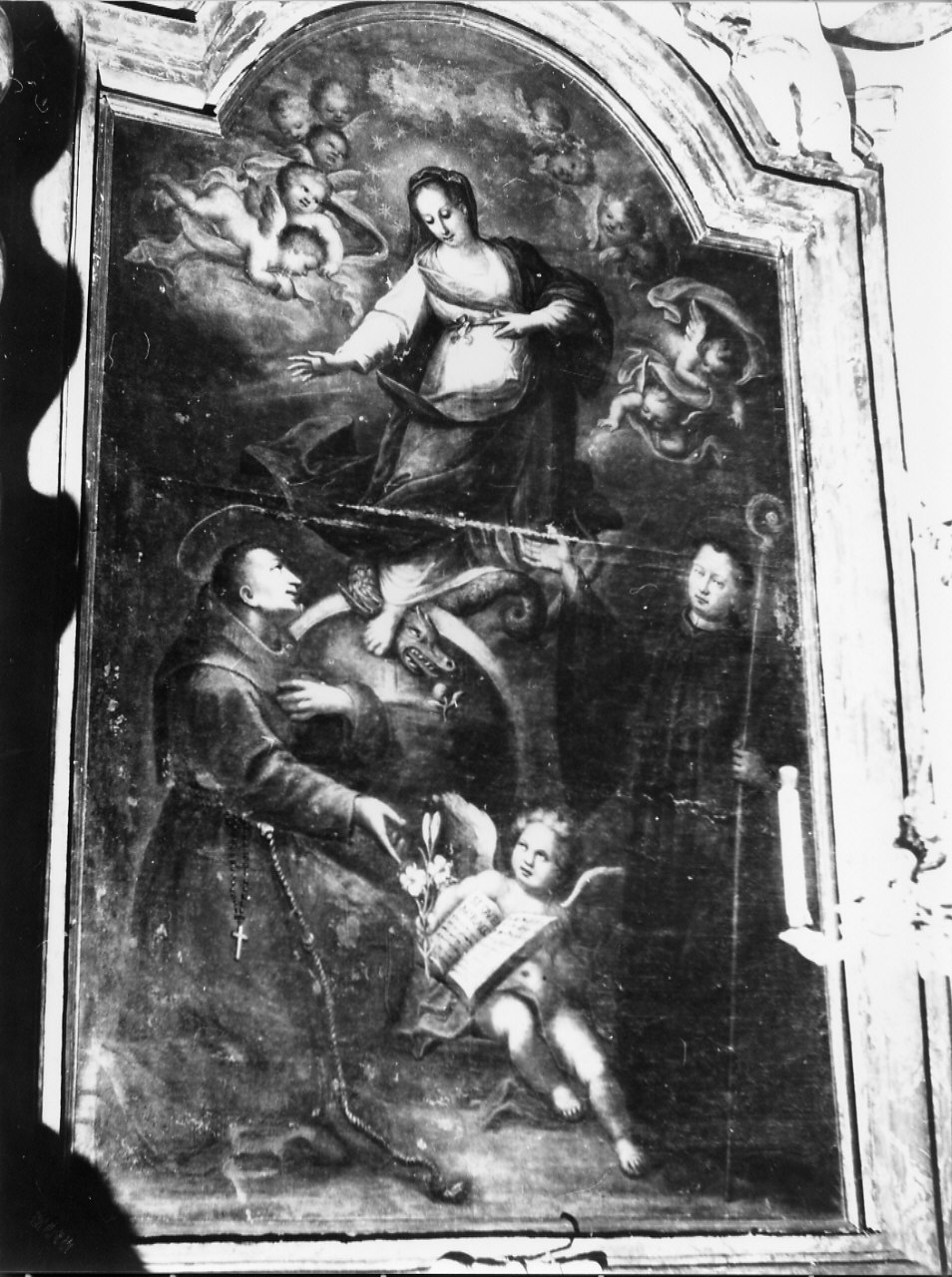 Madonna Immacolata e Santi (dipinto, opera isolata) - ambito italiano (sec. XVIII)