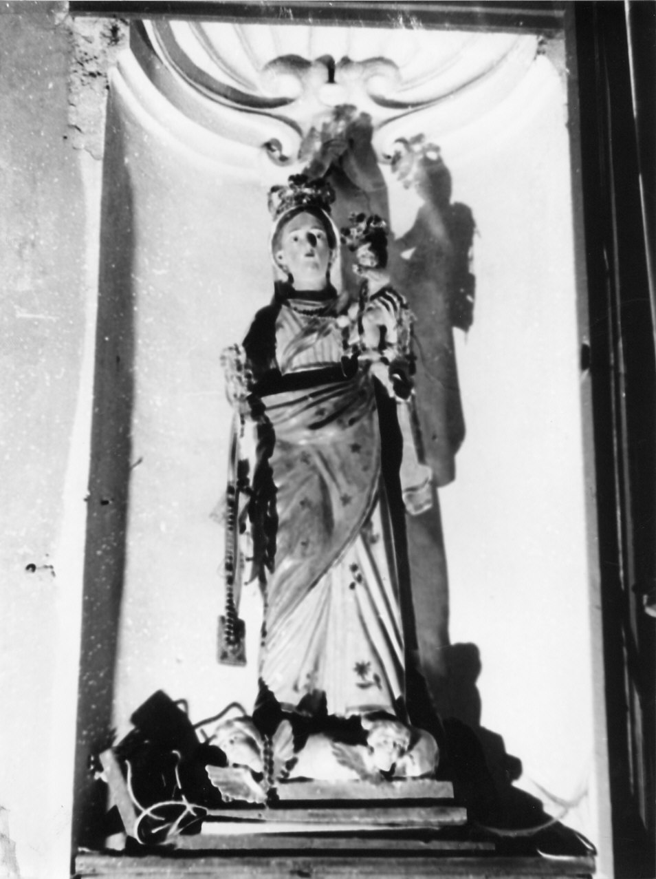 Madonna del Rosario (scultura, opera isolata) - ambito italiano (sec. XIX)
