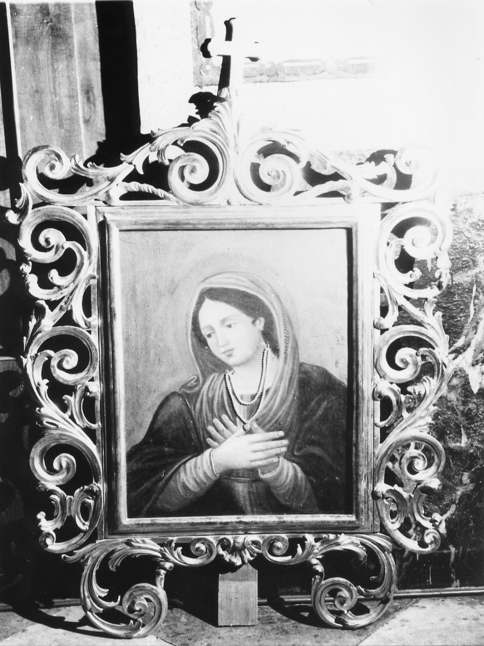 Madonna del Rosario (dipinto, opera isolata) - ambito italiano (fine/inizio secc. XIX/ XX)