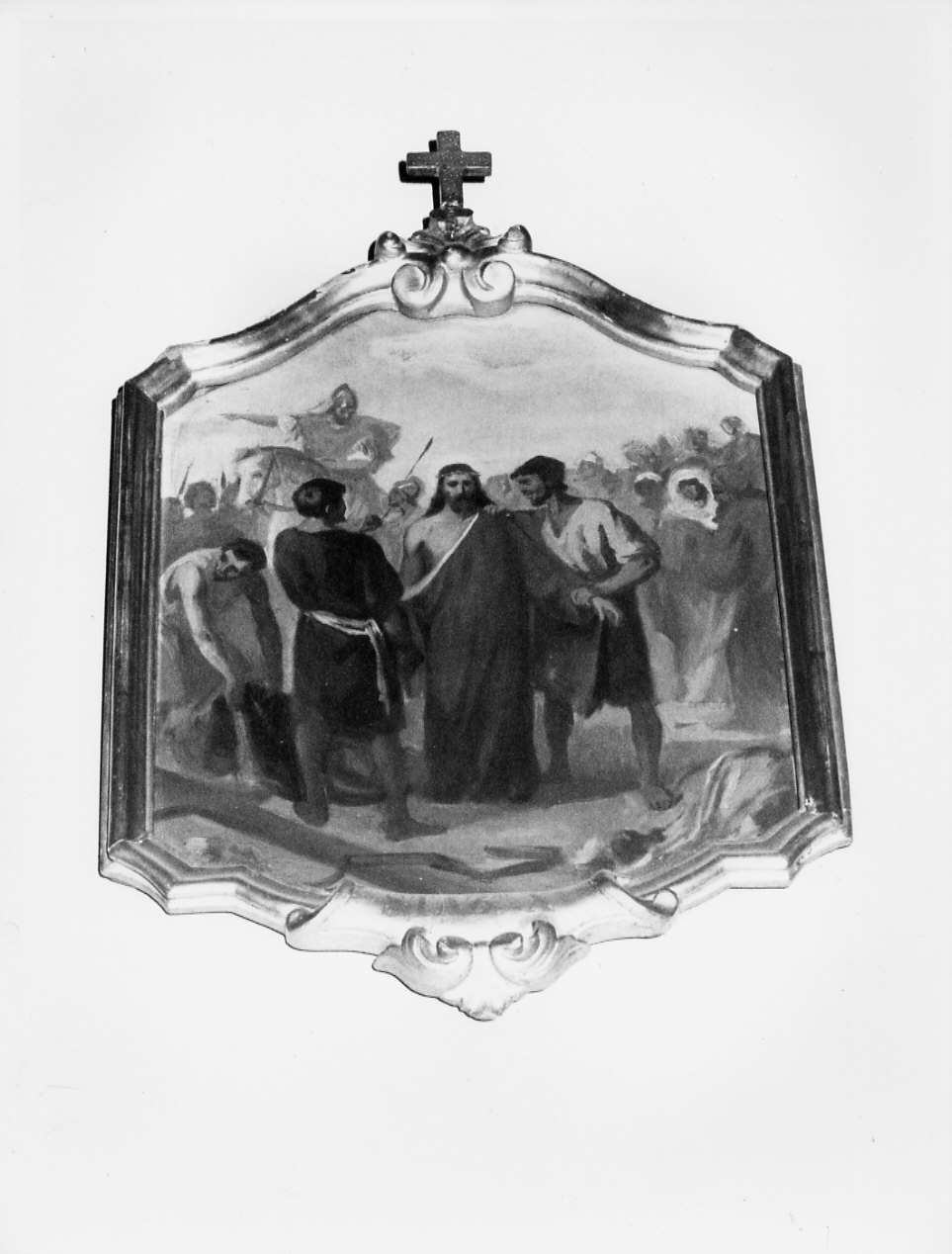 stazione X: Gesù spogliato e abbeverato di fiele (dipinto, elemento d'insieme) - ambito italiano (inizio sec. XIX)