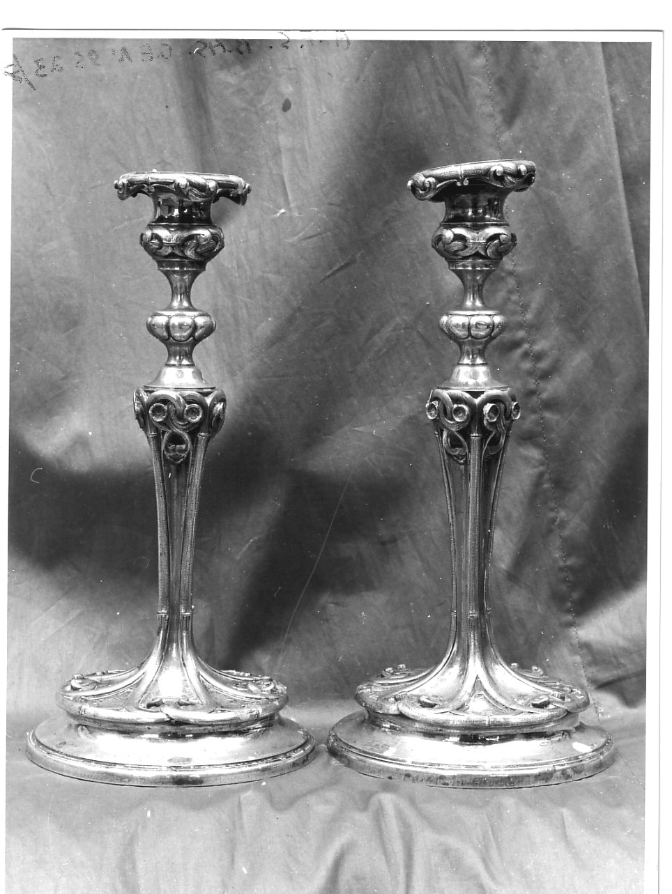candeliere, coppia di Ditta Christofle (bottega) (inizio sec. XX)