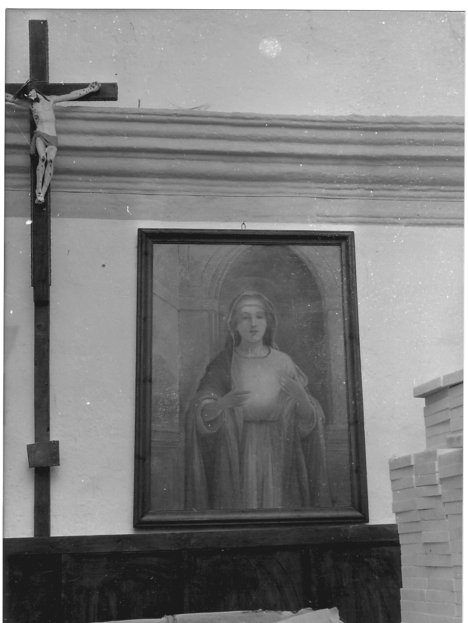 Sacro Cuore di Maria (dipinto, opera isolata) di Della Maddalena Galea (inizio sec. XX)