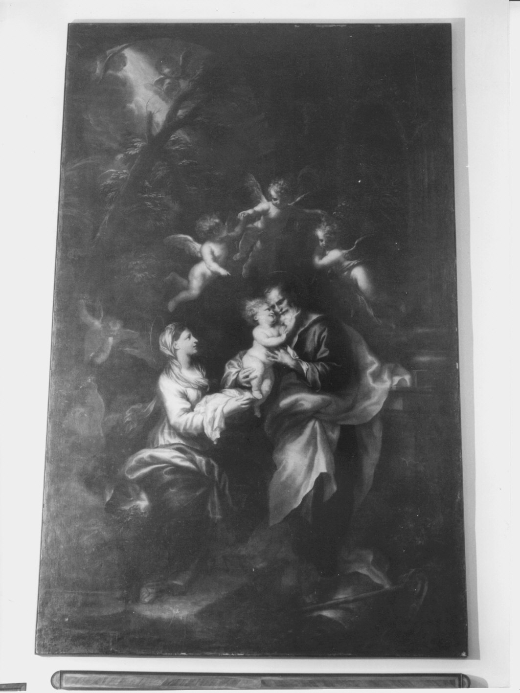 riposo nella fuga in Egitto (dipinto, opera isolata) di Piola Domenico (seconda metà sec. XVII)