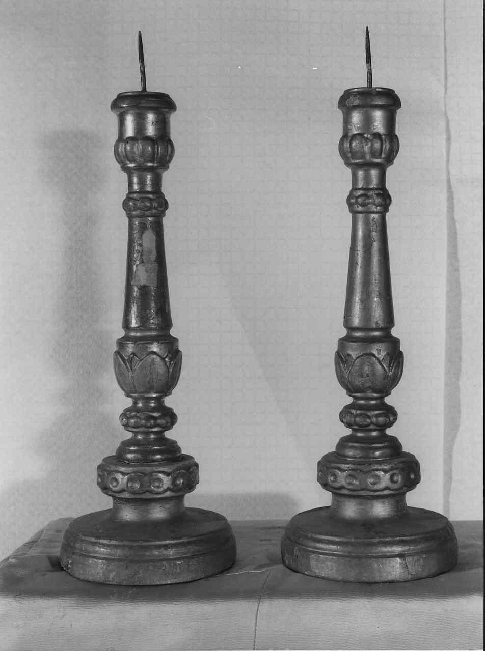 candeliere, coppia - bottega italiana (sec. XIX)
