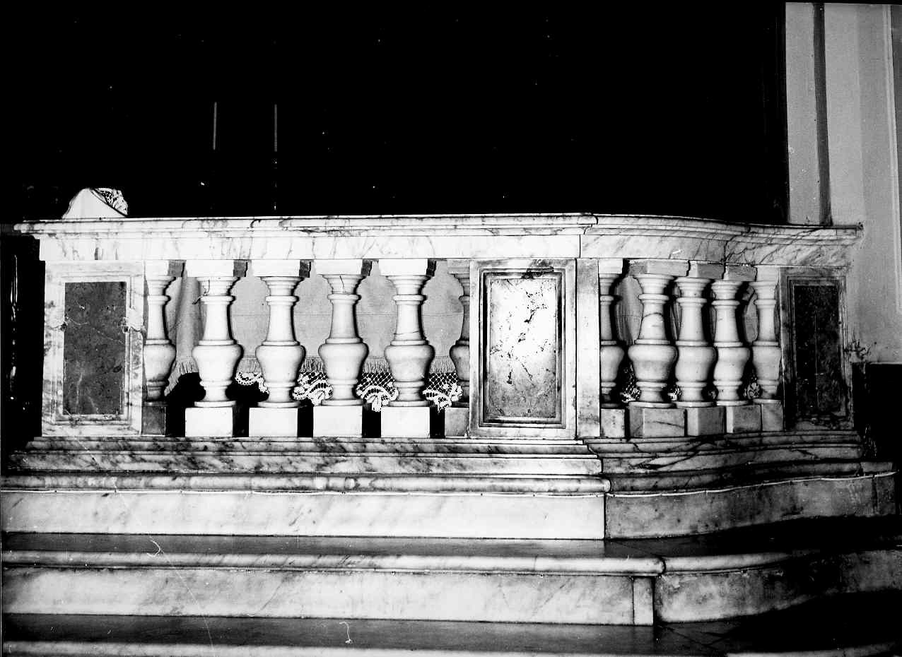 balaustrata di altare, opera isolata - bottega italiana (sec. XVIII)