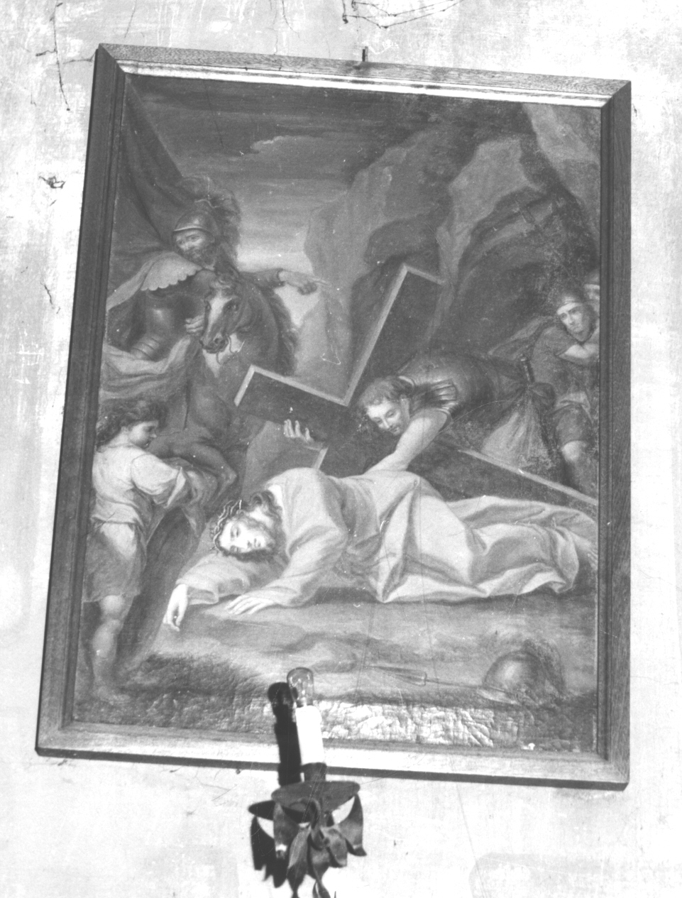 stazione VII: Gesù cade sotto la croce la seconda volta (dipinto, elemento d'insieme) di Tagliafichi Santino Fortunato (fine/inizio secc. XVIII/ XX)