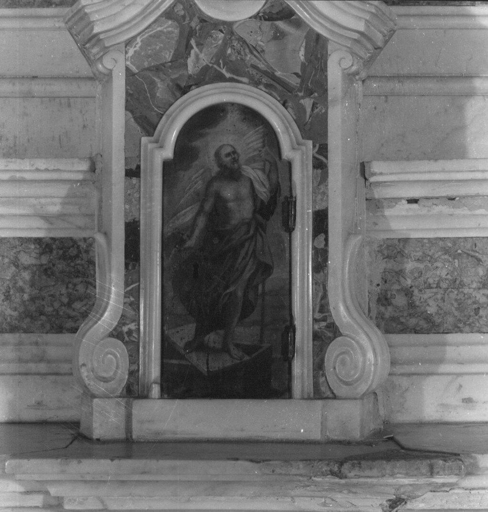 Cristo risorto (sportello di tabernacolo, opera isolata) - ambito italiano (sec. XVIII)