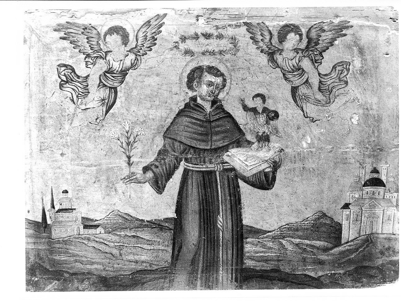 Sant'Antonio da Padova con il bambino (dipinto, opera isolata) - ambito italiano (fine sec. XV)