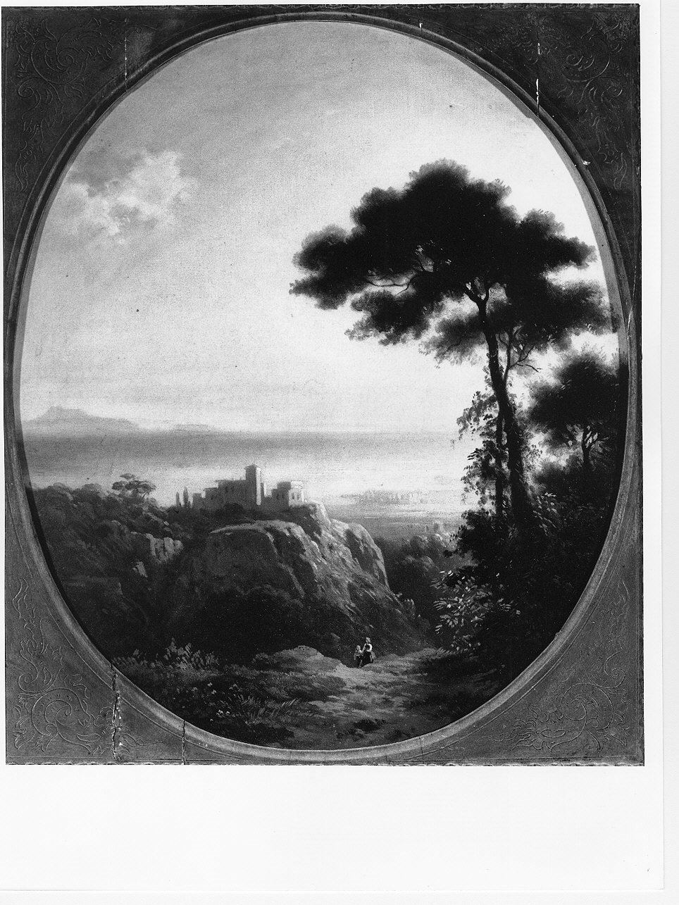 paesaggio con alberi (dipinto, opera isolata) - ambito Italia settentrionale (seconda metà sec. XIX)