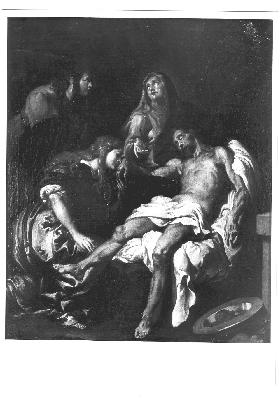 compianto sul Cristo morto (dipinto, opera isolata) - ambito genovese (prima metà sec. XVII)