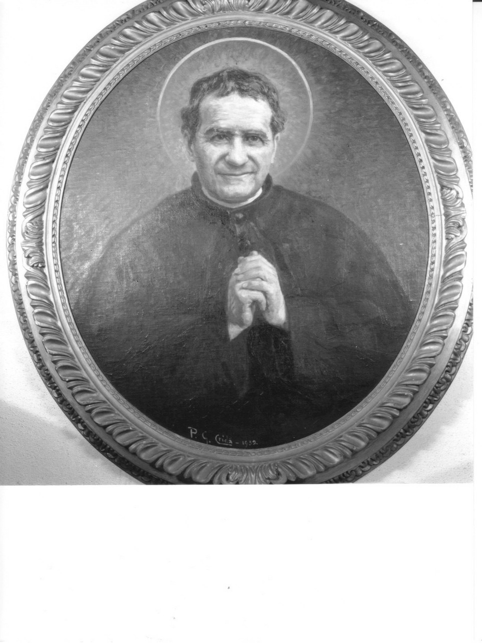 San Giovanni Bosco (dipinto, opera isolata) di Grida P.G (sec. XX)