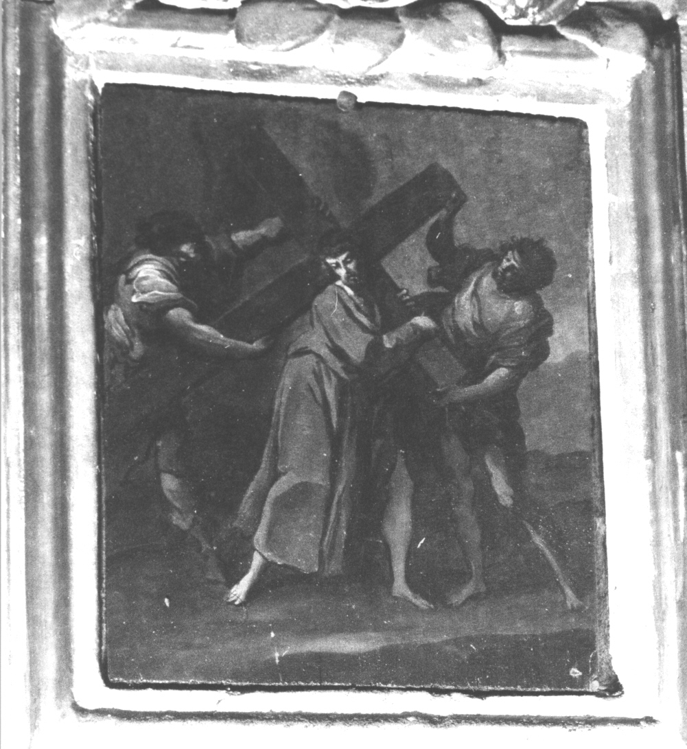 salita di Cristo al monte Calvario (dipinto, elemento d'insieme) di Carrega Francesco (metà sec. XVIII)