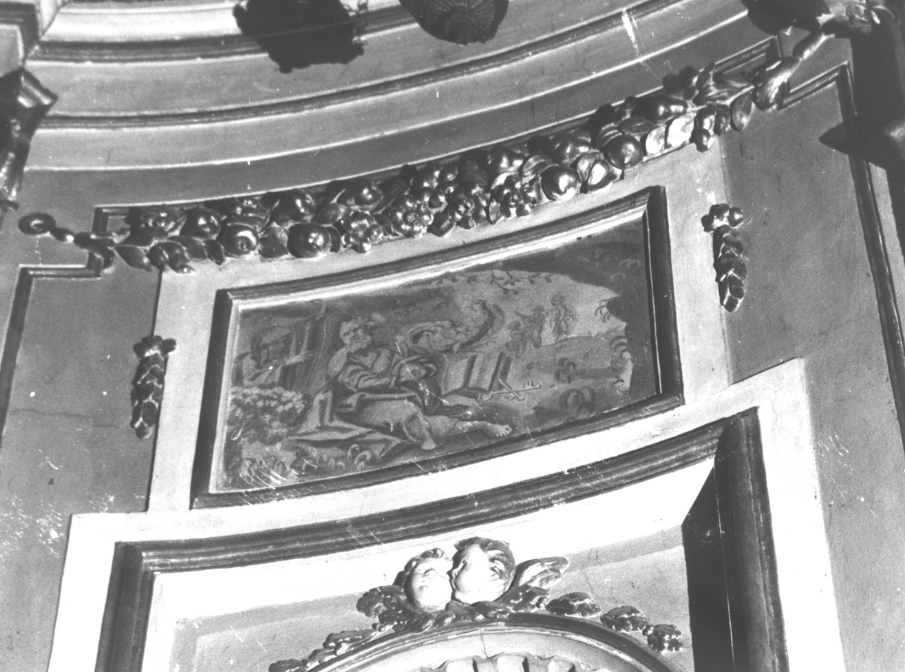 negazione di San Pietro (decorazione pittorica, opera isolata) - ambito italiano (fine sec. XVIII)