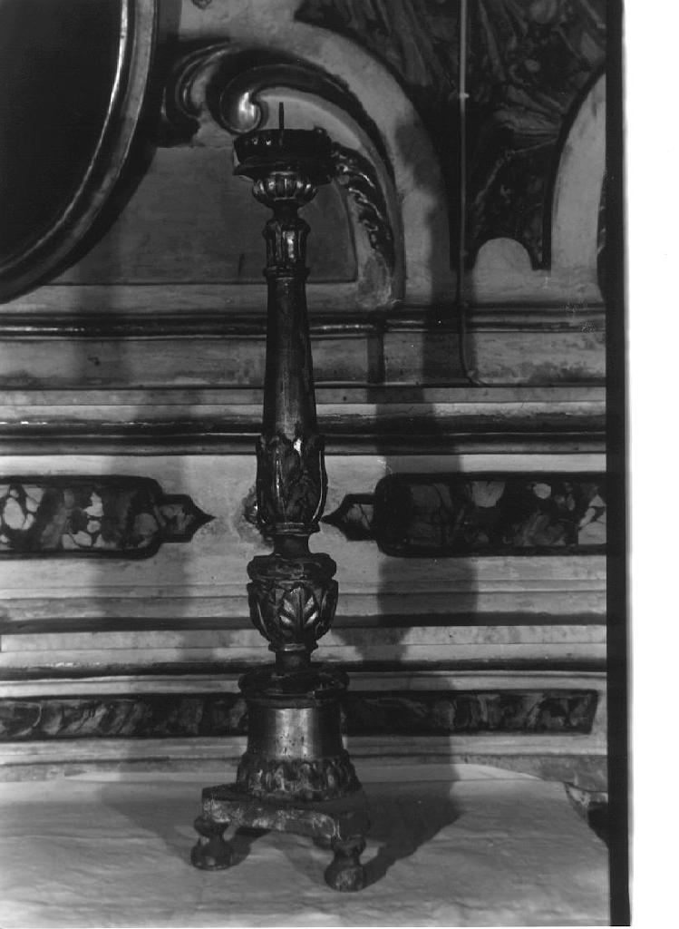 candeliere d'altare, serie - bottega ligure (prima metà sec. XIX)