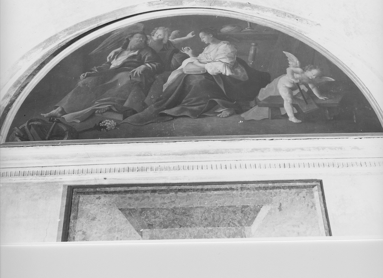 sogno di San Giuseppe (dipinto, opera isolata) di Guidobono Domenico (attribuito) (fine sec. XVII)